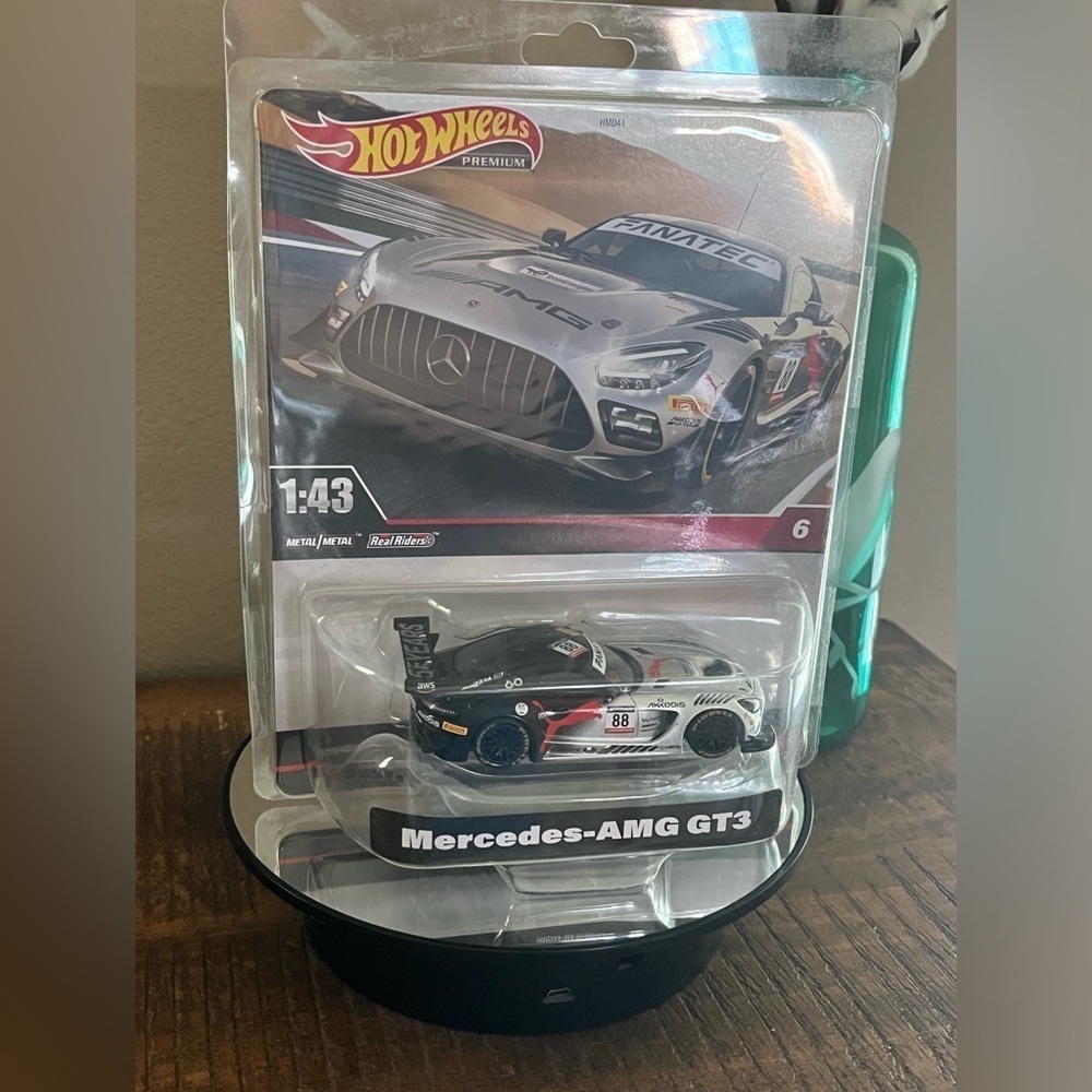 Hot Wheels Premium Mercedes-AMG GT3 Die-Cast Car - Silver & Black